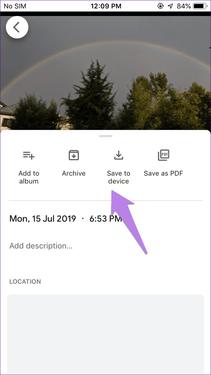 Restaurer des photos de Google Photos vers la galerie