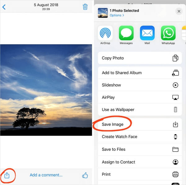 Télécharger des photos depuis iCloud à l'aide de l'application iCloud