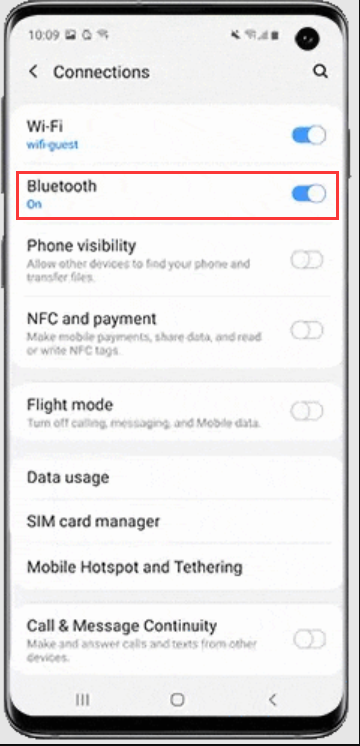 Transférer des données de Samsung vers Oneplus via Bluetooth