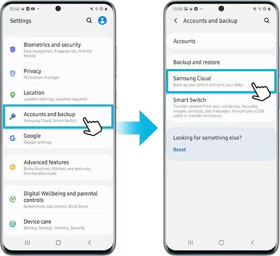 Accédez à Samsung Cloud pour récupérer Samsung Notes