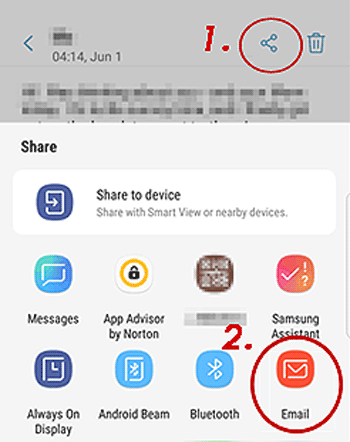 Transférer des données de Samsung vers Samsung à l'aide du courrier électronique