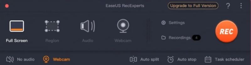 EaseUS RecExperts - Enregistrement secret