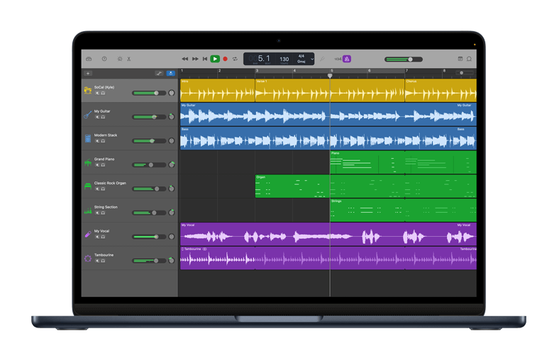 Outil d'enregistrement de musique gratuit GarageBand