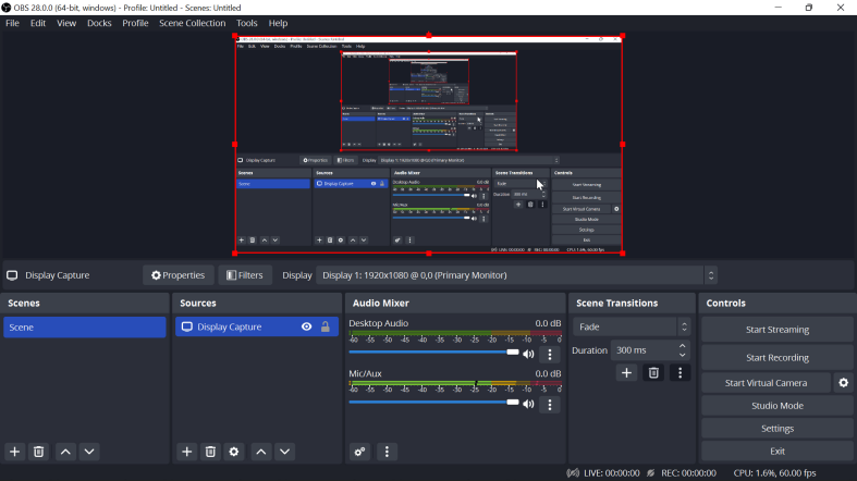 Enregistrement d'écran sous Windows avec audio à l'aide d'OBS Studio