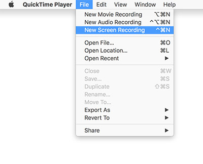 Enregistrez verticalement sur Mac via QuickTime Player