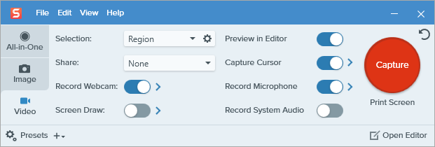 Snagit Recorder pour enregistrer un flux en direct