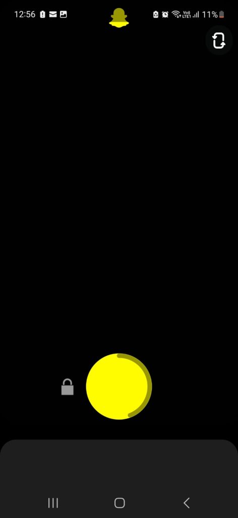Enregistrez Snapchat sans maintenir le bouton - En utilisant l'icône de verrouillage