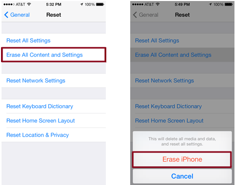 Effacer l'iPhone sans iTunes à l'aide des paramètres