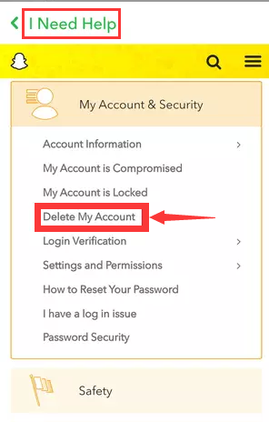 Comment supprimer un compte Snapchat sur iPhone