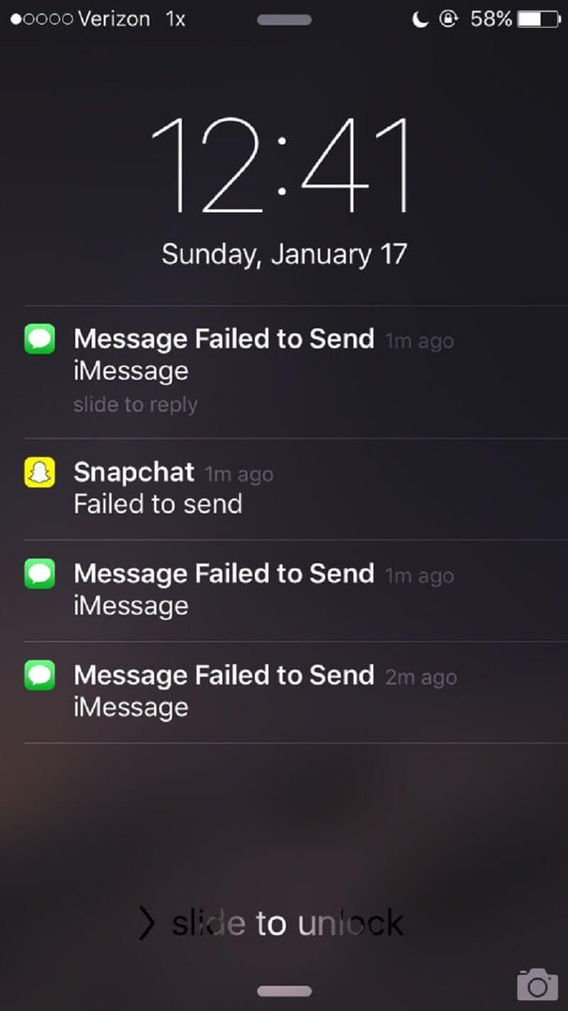 Impossible d'envoyer de Snapchat