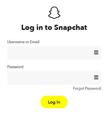 Connectez-vous à votre compte pour déverrouiller le compte Snapchat