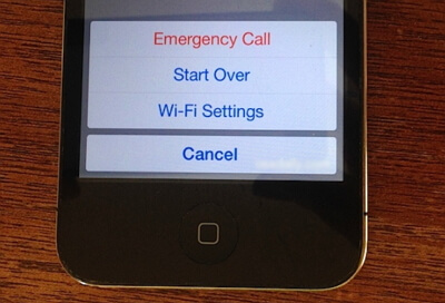 Activer Iphone via un appel d'urgence