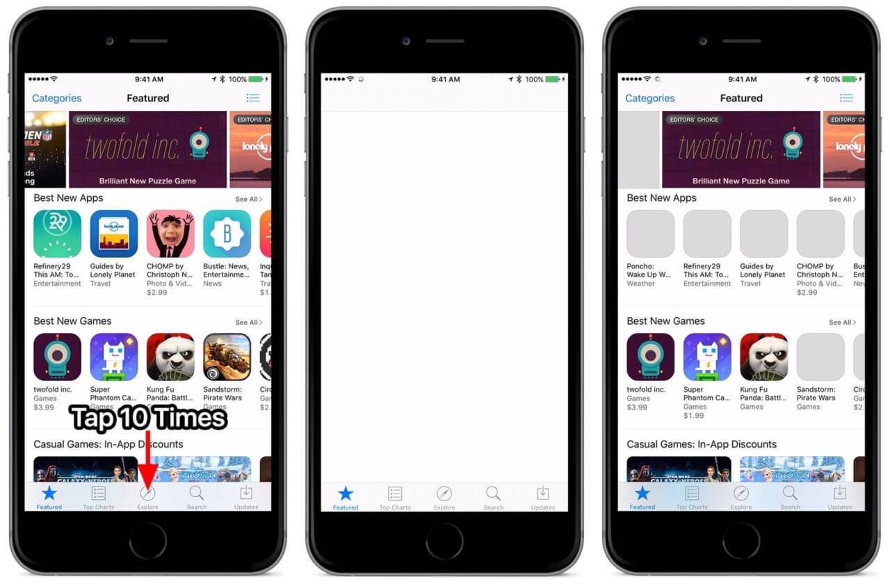 Effacer le cache de l'App Store