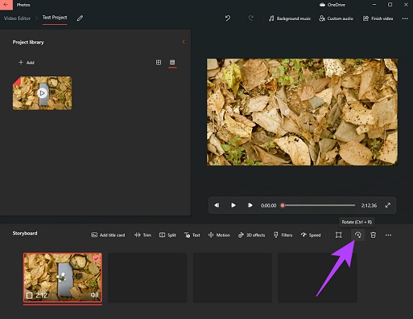 Utilisation de l'application Photos pour faire pivoter la vidéo sur Windows 10