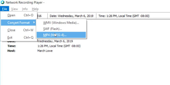 Comment convertir ARF en MP4 à l'aide de Webex