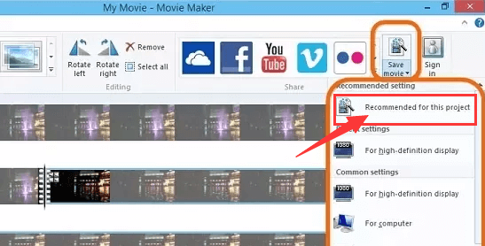 Comment exporter un projet Movie Maker vers MP4