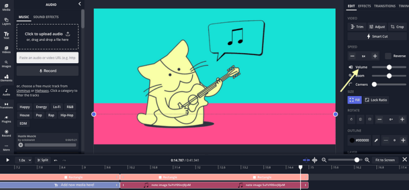 Ajouter de l'audio à la vidéo en ligne gratuitement à l'aide de Kapwing Video Editor