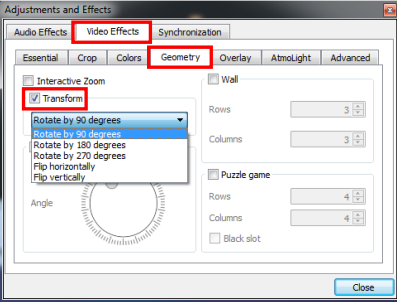 Utilisation de VLC pour faire pivoter la vidéo sur Windows 10