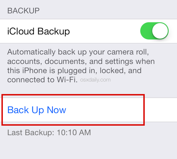 Changer de téléphone sur iOS : créer une sauvegarde iCloud manuelle