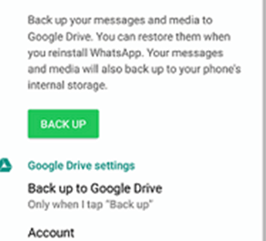 Enregistrement des discussions WhatsApp dans Google Drive