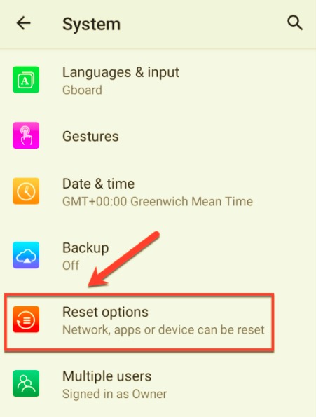 Réinitialiser les paramètres réseau Android pour corriger l'appel vocal ou vidéo WhatsApp sans son