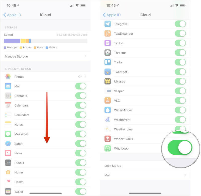 Transférer WhatsApp entre deux appareils iPhone à l'aide d'iCloud Backup