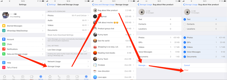 Comment supprimer des données WhatsApp sur iPhone