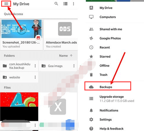 Récupérer des fichiers PDF supprimés sur un téléphone Android à l'aide des sauvegardes Google Drive