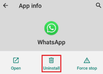 Réinstallez l'application WhatsApp