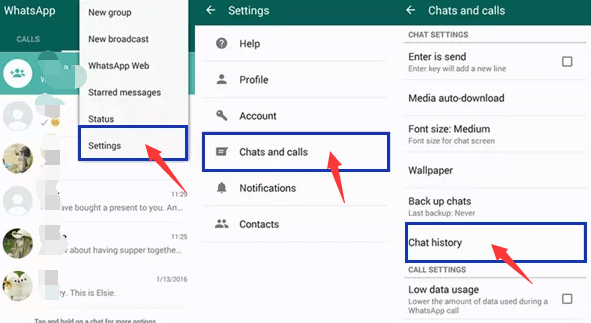 Comment supprimer l'historique des discussions WhatsApp
