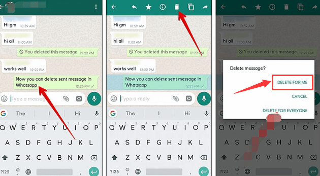 Supprimer des messages WhatsApp individuels lors d'une conversation