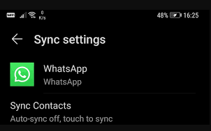 Actualisez WhatsApp Sync pour corriger les contacts WhatsApp qui n'affichent pas les noms